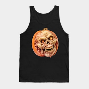 Zombie Jack O' Lantern Design Funny Halloween Tank Top